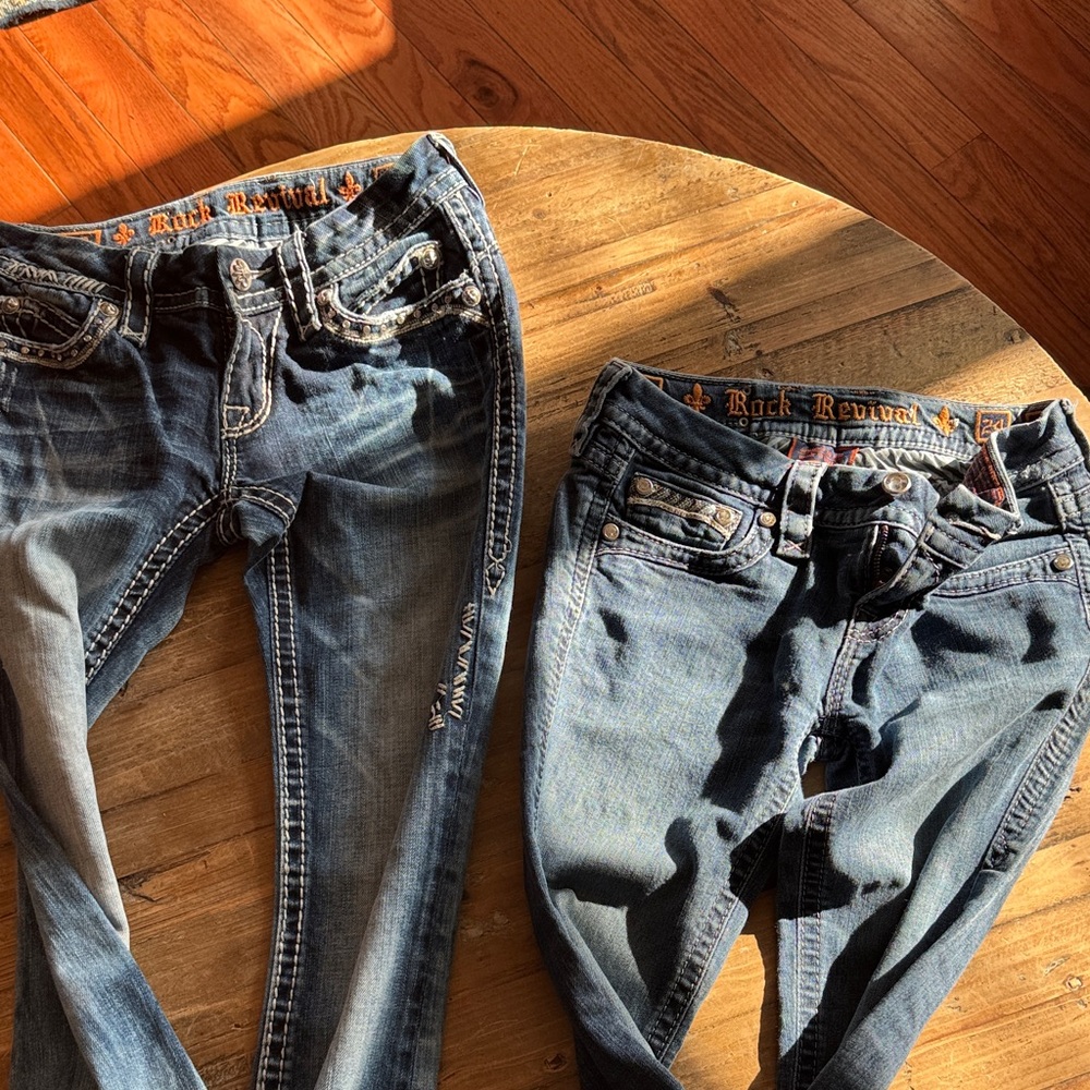 Rock Revival Blue Flare & Wide Leg Jeans